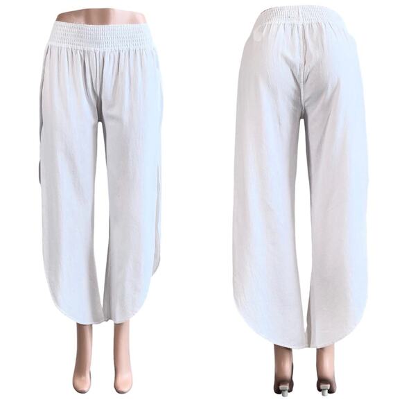 'Sea Spice White 'Azalea' Split Thigh Pants SZ M $45 - Picture 6 of 11